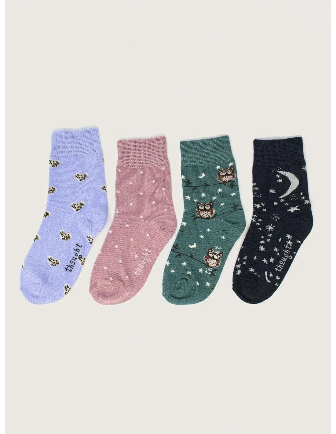 4 CALZINI IN BAMBU' BABY "NIGHT SKY"