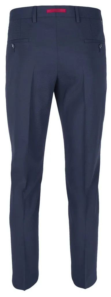 Abito blu slim fit con gilet roy robson lana tessuto techno