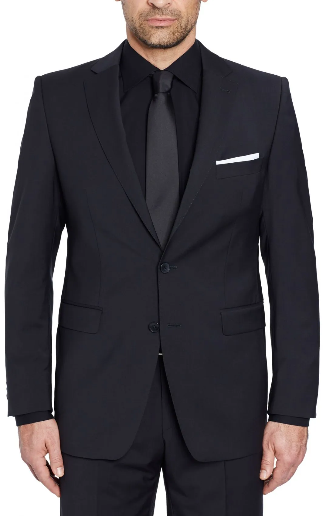 Abito diegl drop quattro corto nero in lana marzotto 100's