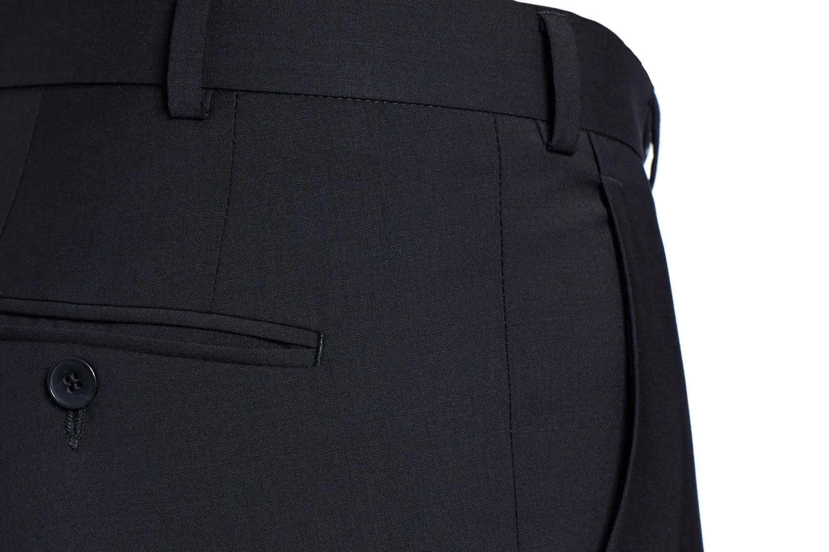 Abito diegl drop quattro corto nero in lana marzotto 100's