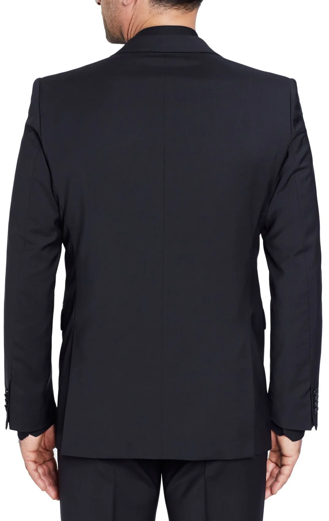 Abito diegl drop quattro corto nero in lana marzotto 100's