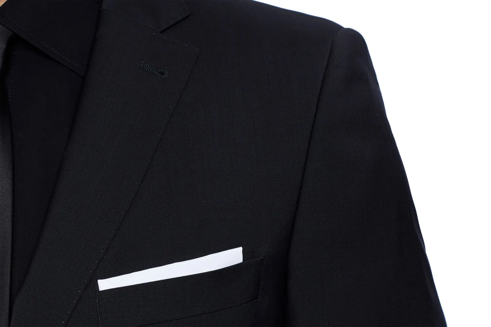 Abito diegl drop quattro corto nero in lana marzotto 100's