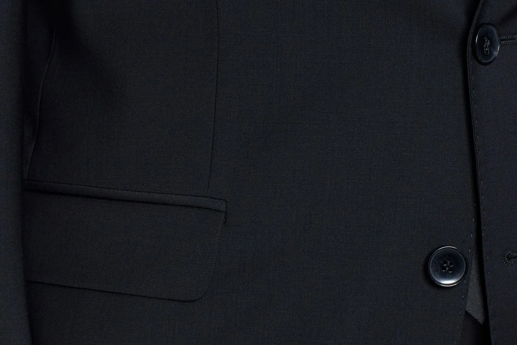 Abito diegl drop quattro corto nero in lana marzotto 100's