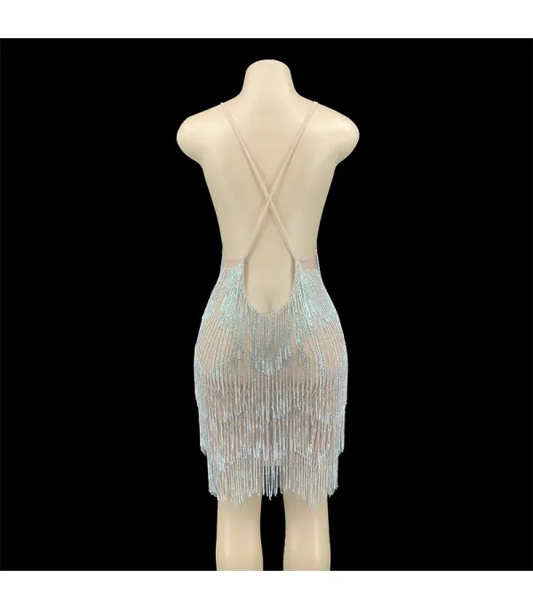 Abito frange strass Dhesdemona