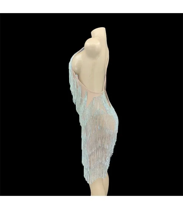 Abito frange strass Dhesdemona