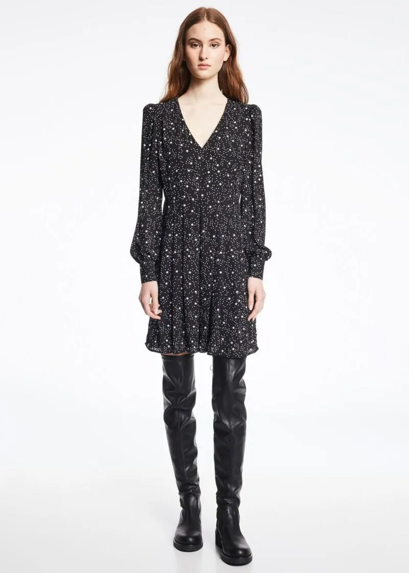 Abito in georgette con stampa