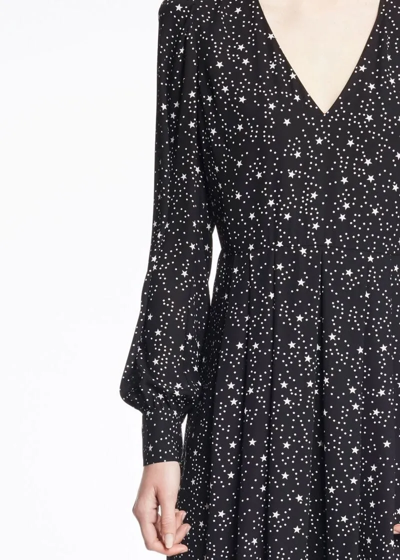 Abito in georgette con stampa