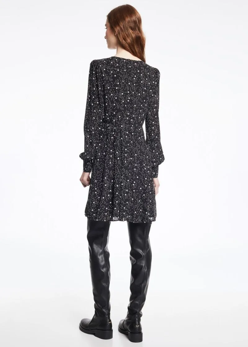 Abito in georgette con stampa