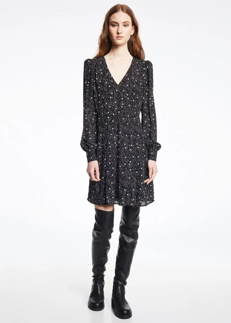 Abito in georgette con stampa