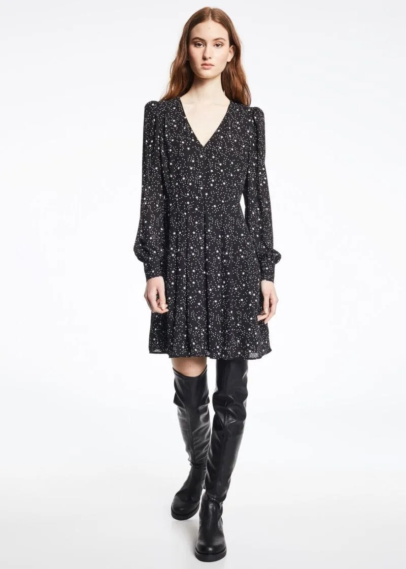 Abito in georgette con stampa