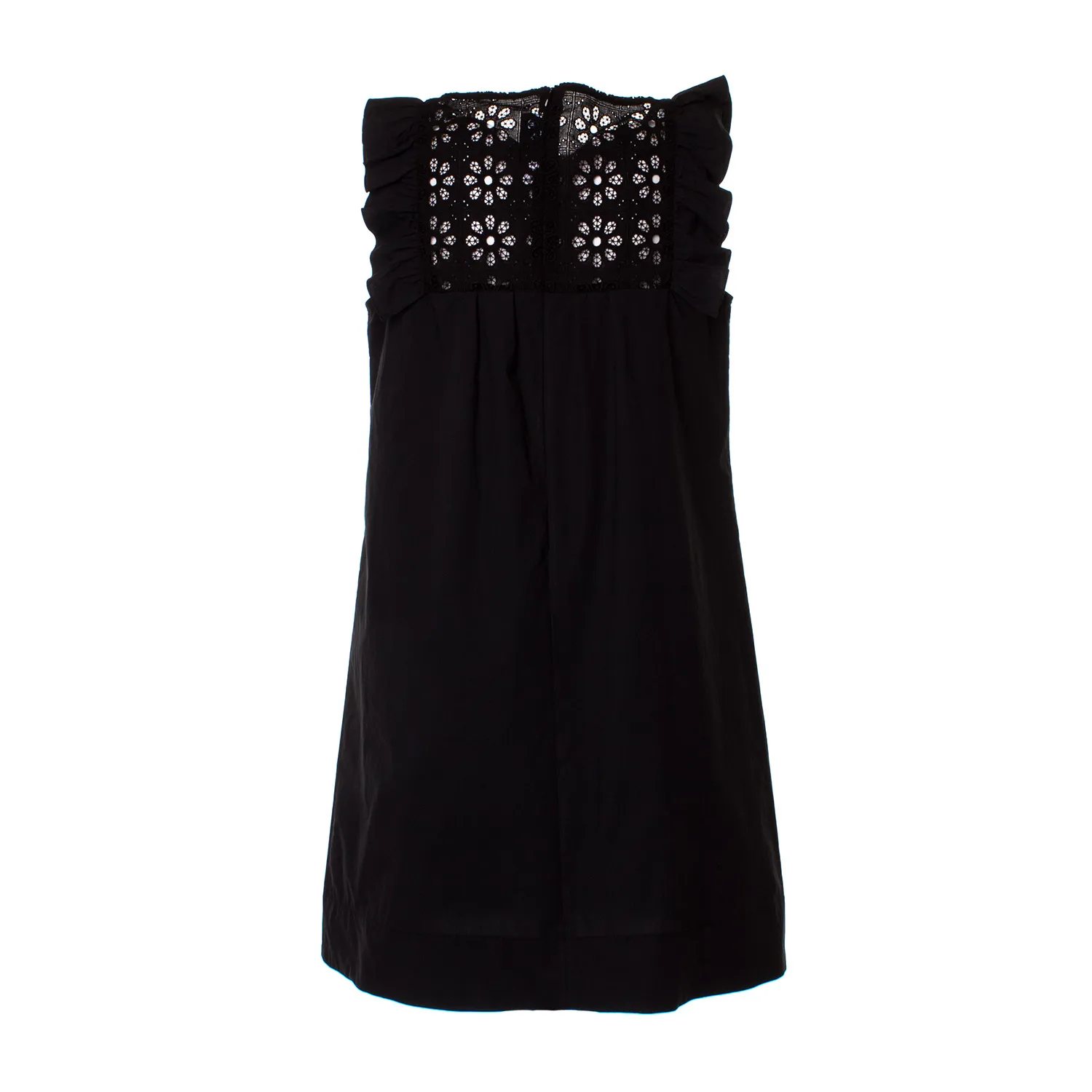 Abito Rouches Nero Bambina Teen