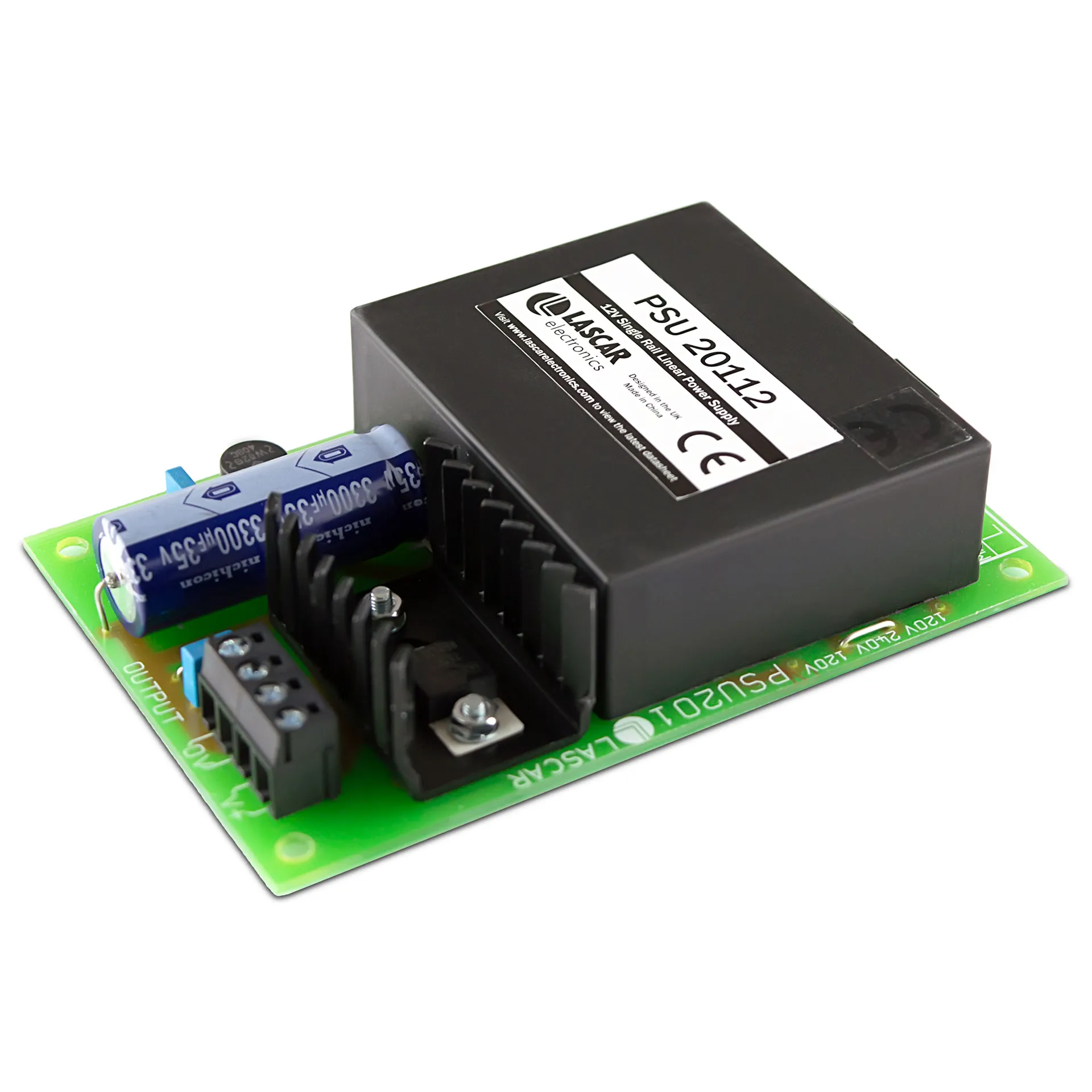 Alimentatore lineare Lascar, ingresso 250V ca, 1 uscita 11.5 → 12.5V cc 500mA