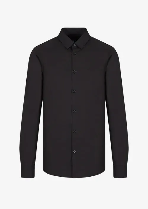 Armani Exchange camicia manica lunga in popeline uomo