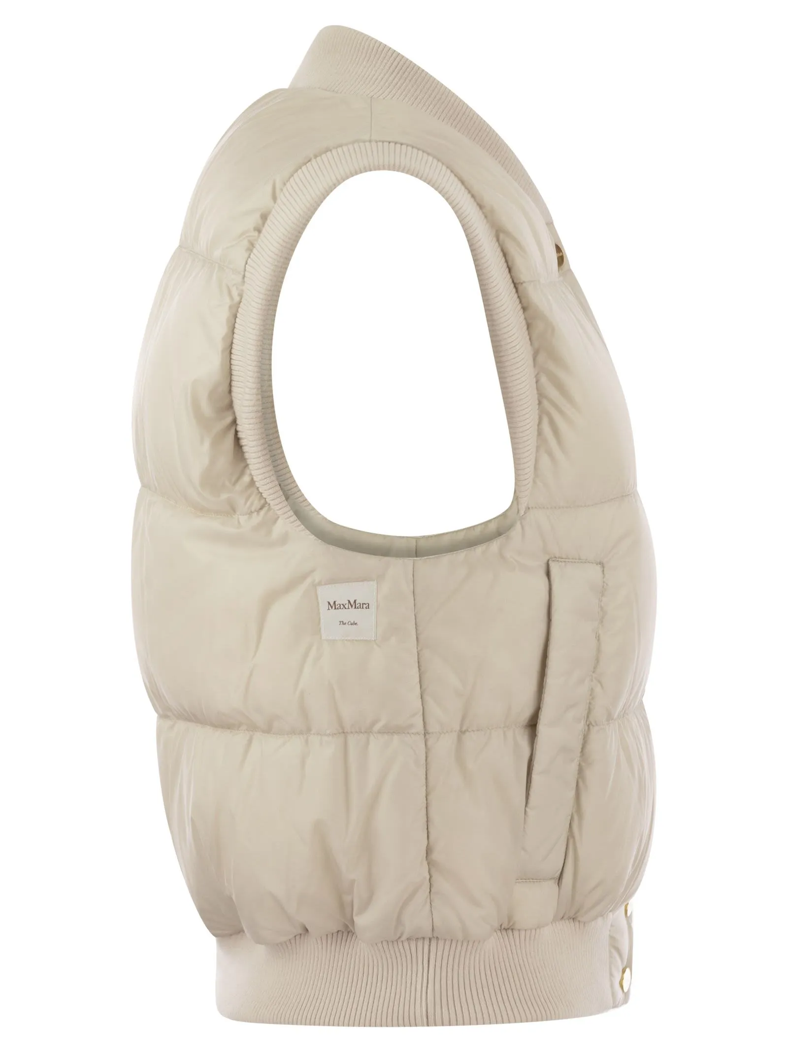 ASOFT – Gilet crop in tela tecnica antigoccia