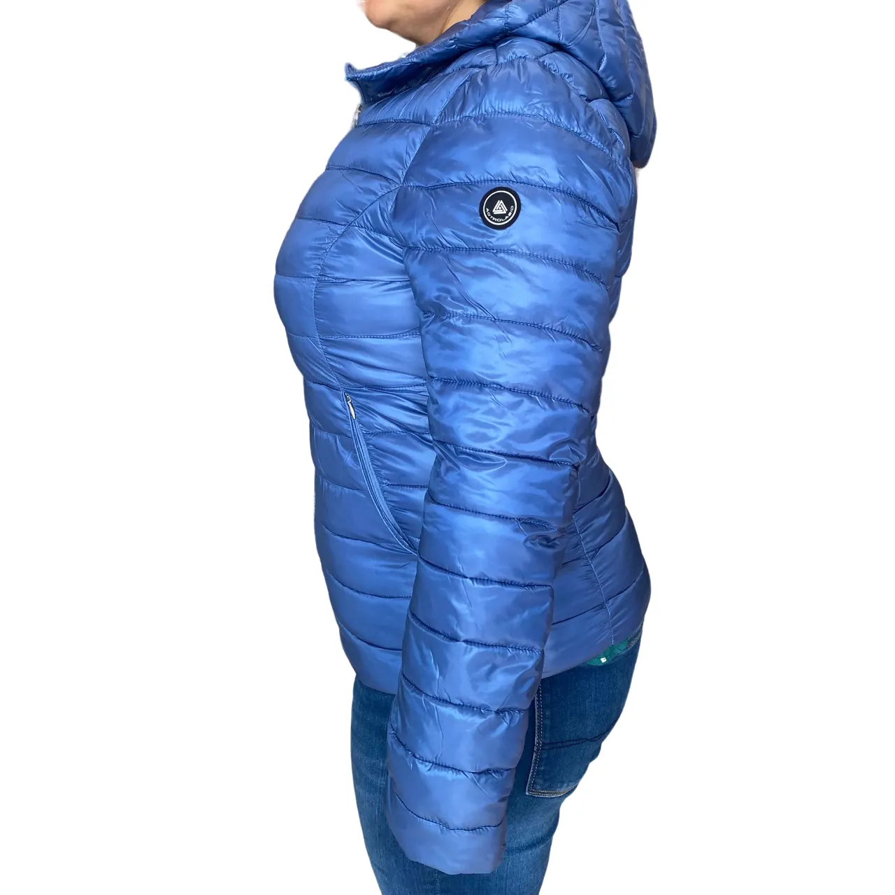 Astrolabe women's hooded jacket 100 grams CV87 398 light blue