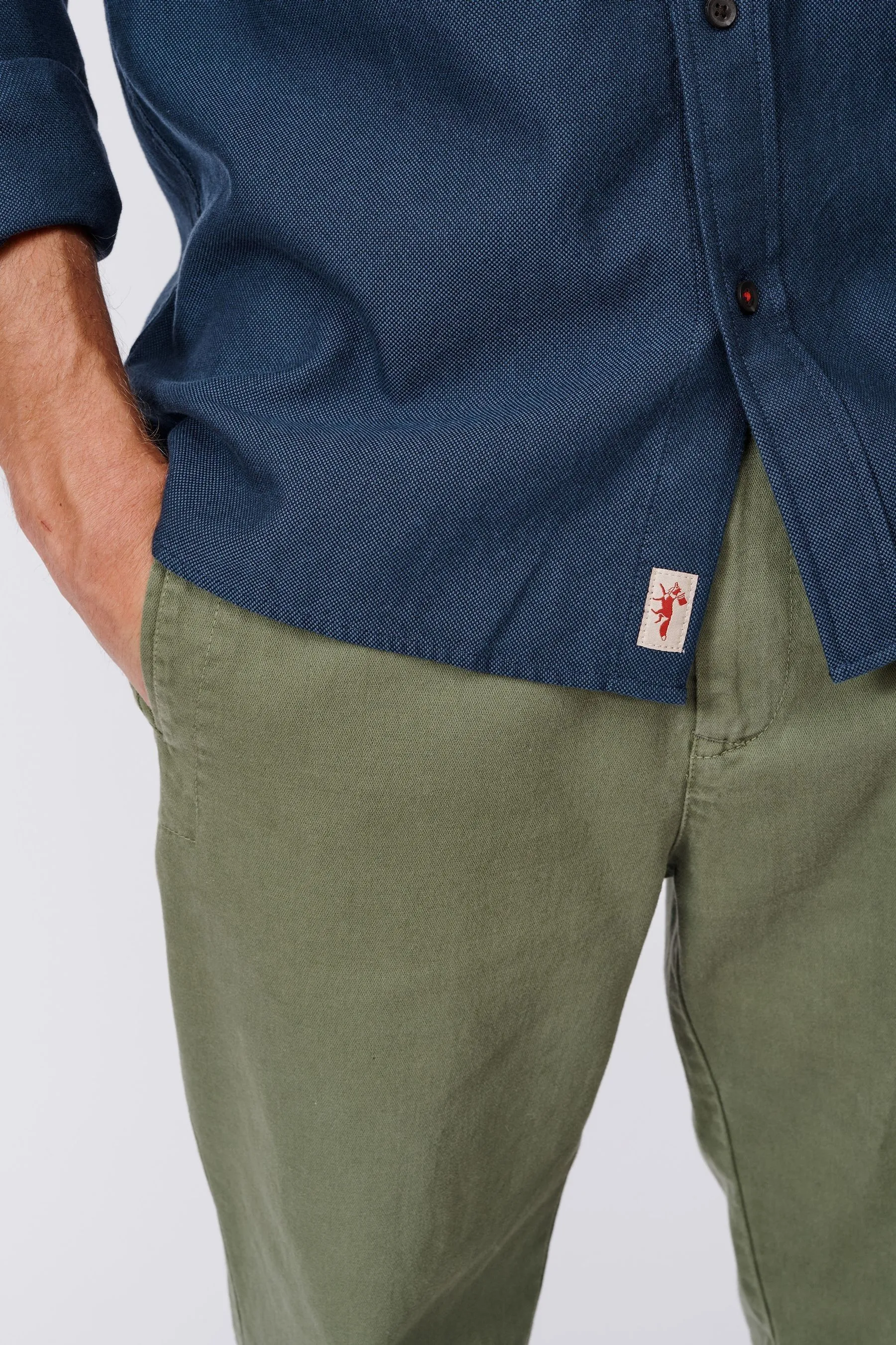 Aubin Camicia Verde 100% Cotone    