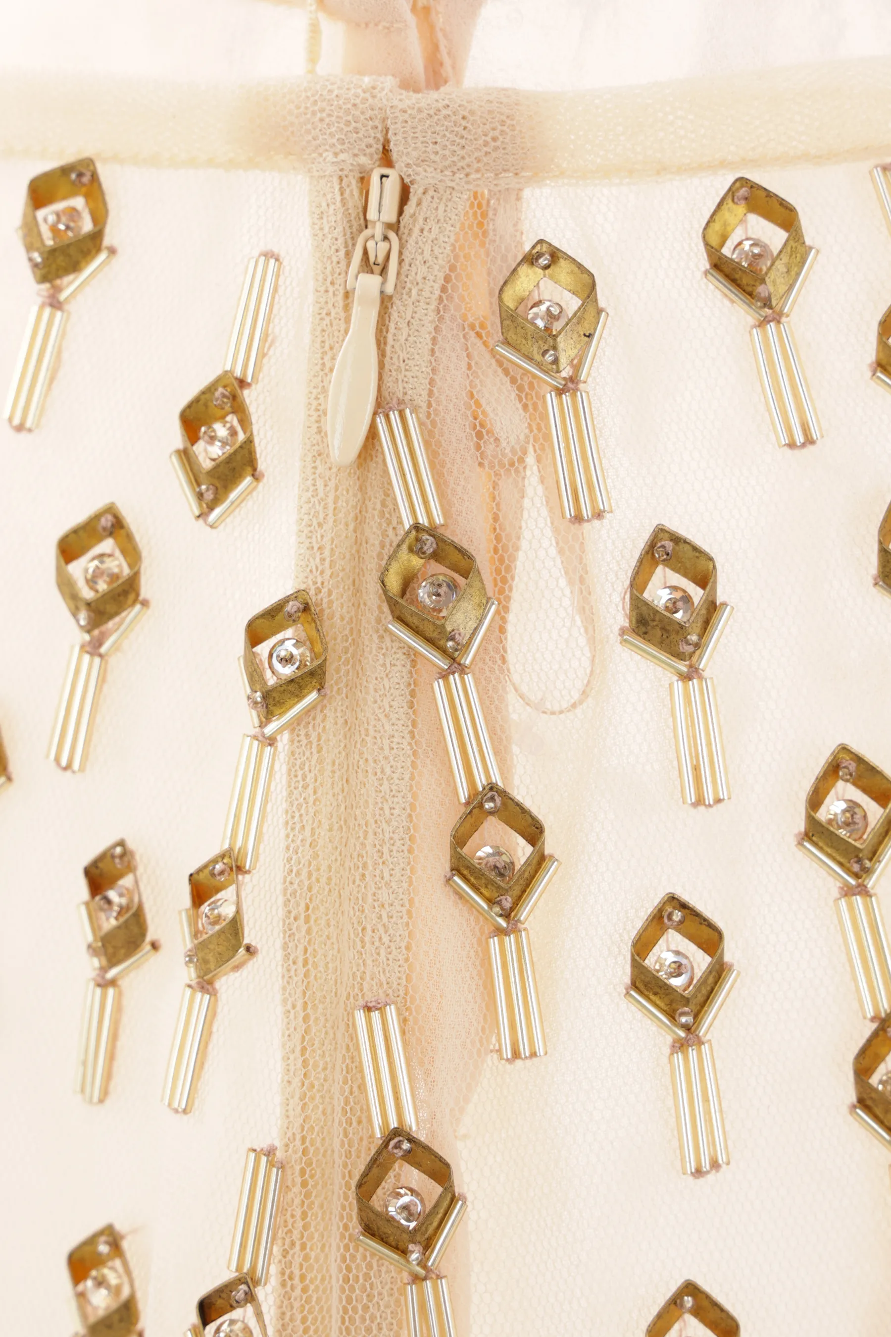  BLUMARINE gonna a tubino in tulle con ricami 