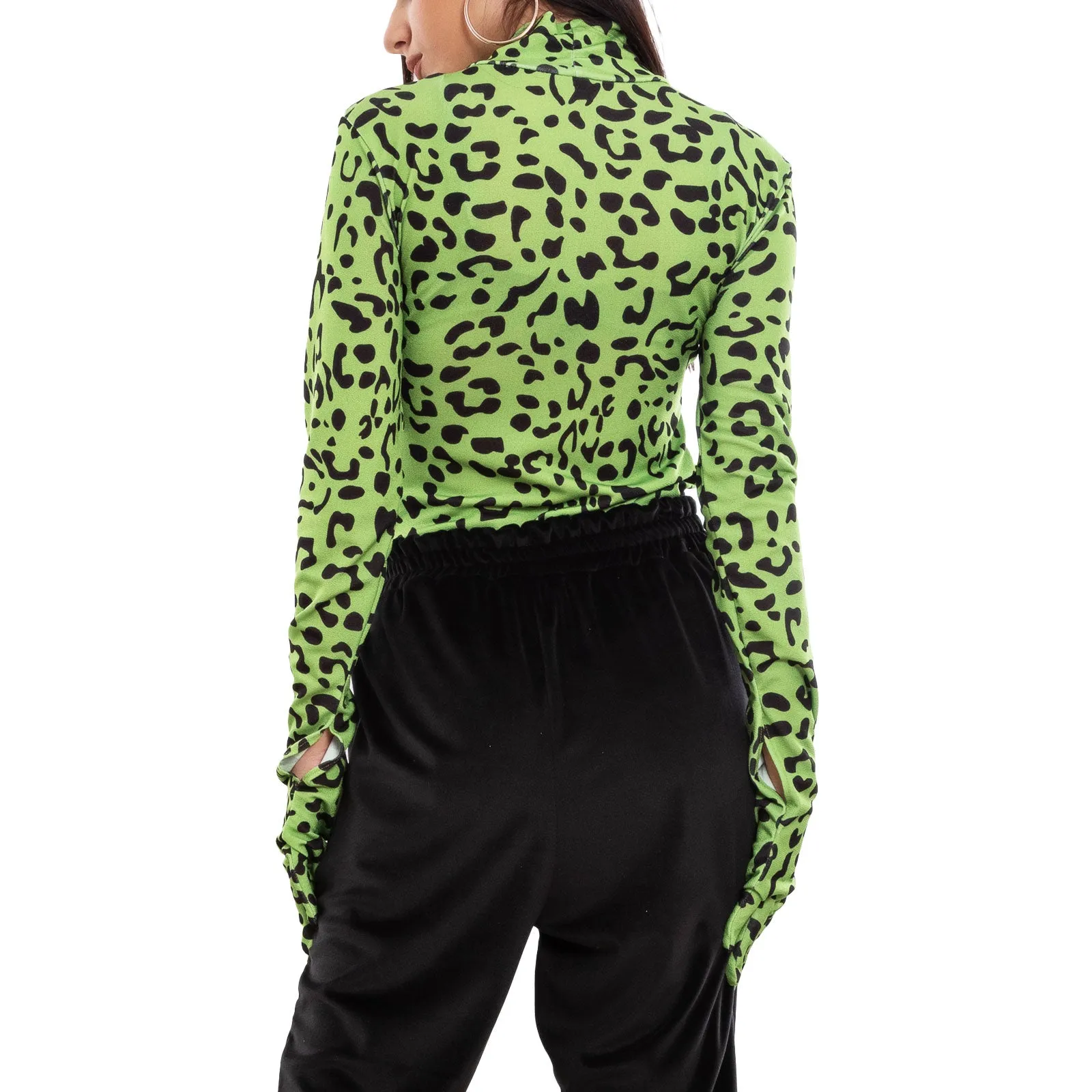 Body Donna Lupetto Leopardato Guanti Fi-4311