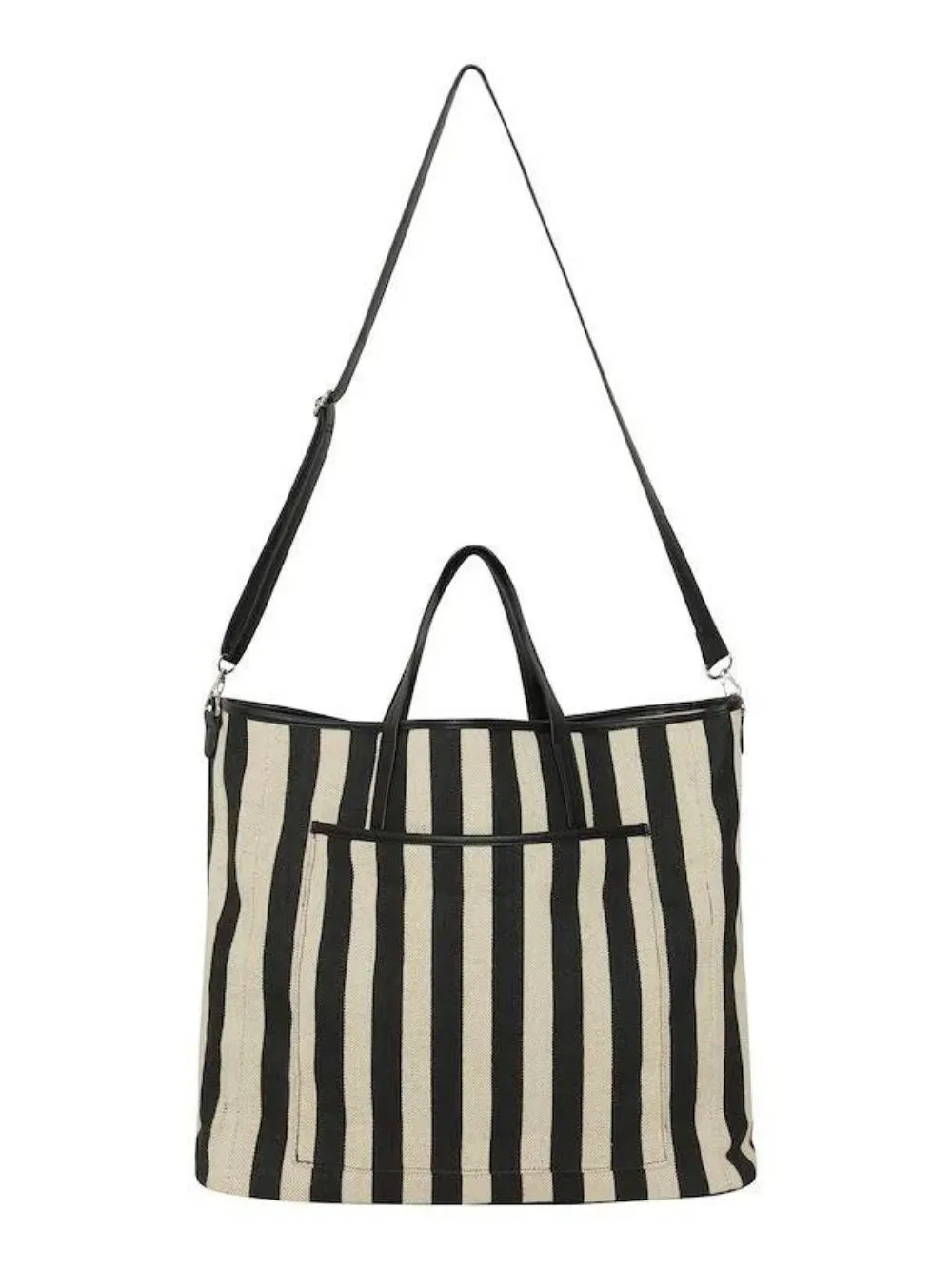 Borsa Donna Ianurra a righe Bianco e Nero
