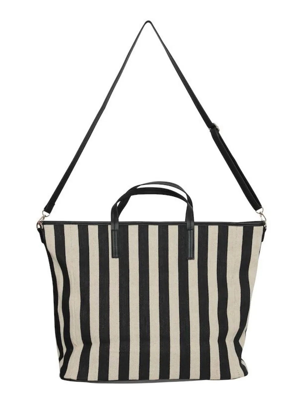 Borsa Donna Ianurra a righe Bianco e Nero