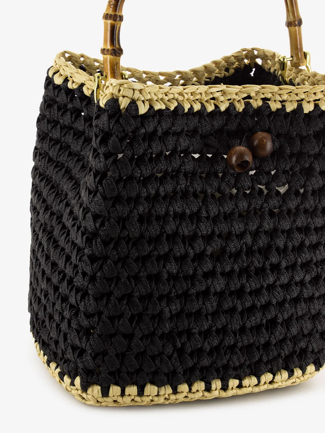 Borsa Naxos crochet nero