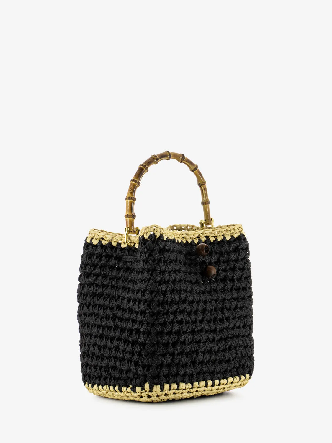 Borsa Naxos crochet nero