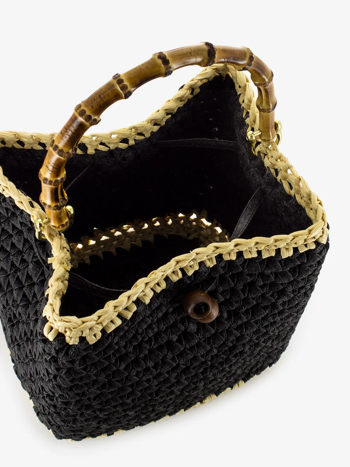 Borsa Naxos crochet nero