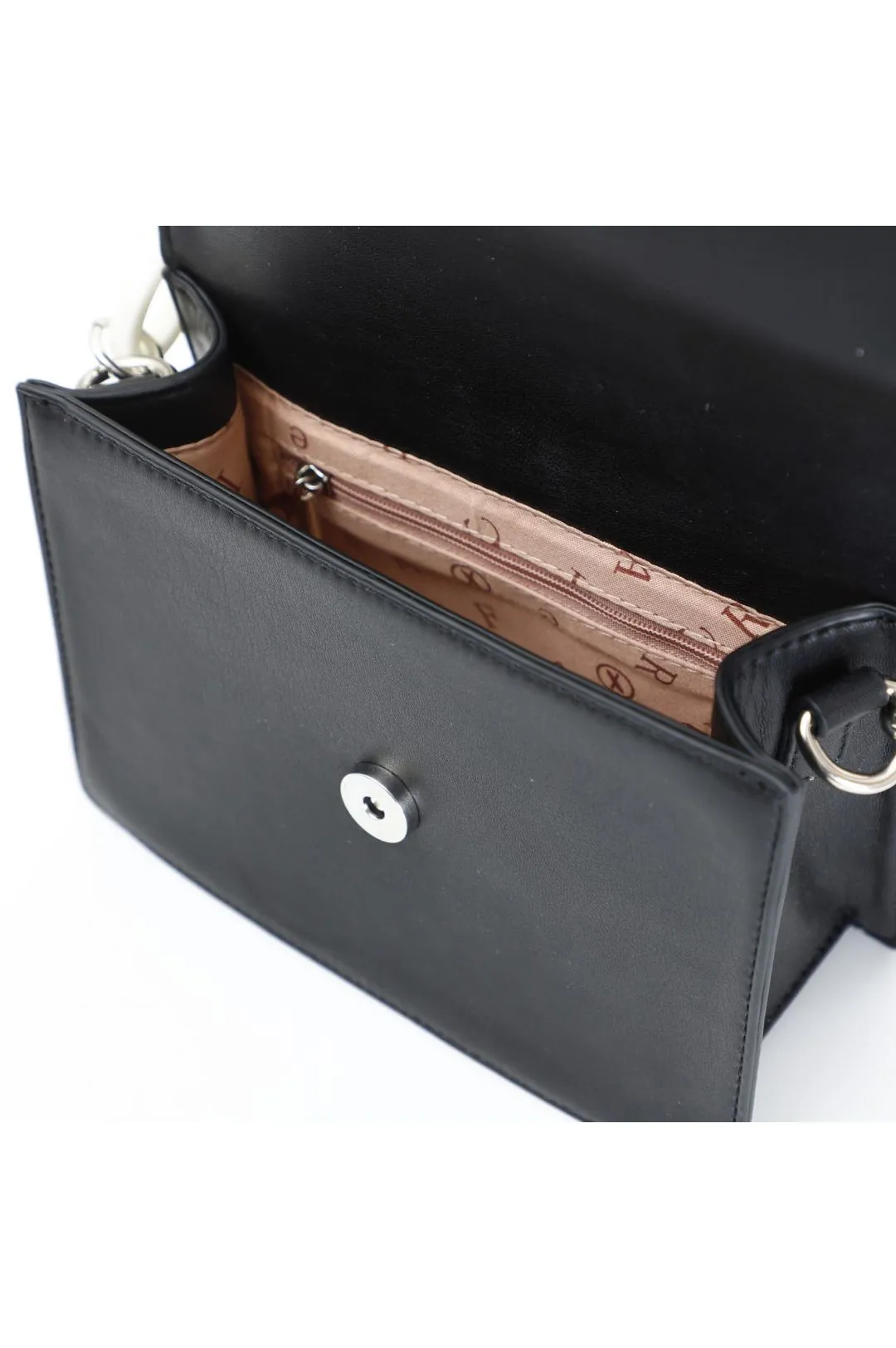 borsa piccola con tracolla in colore a contrasto multi nero
