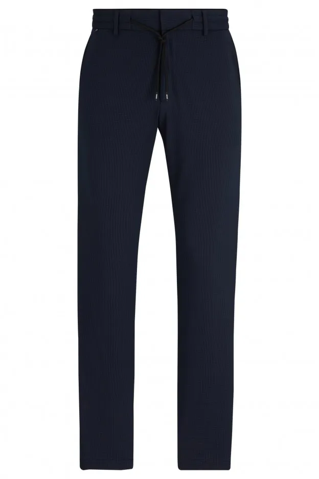 Boss - Hugo Boss Boss - Hugo Boss pantaloni slim fit in seersucker elasticizzato ad alte prestazioni