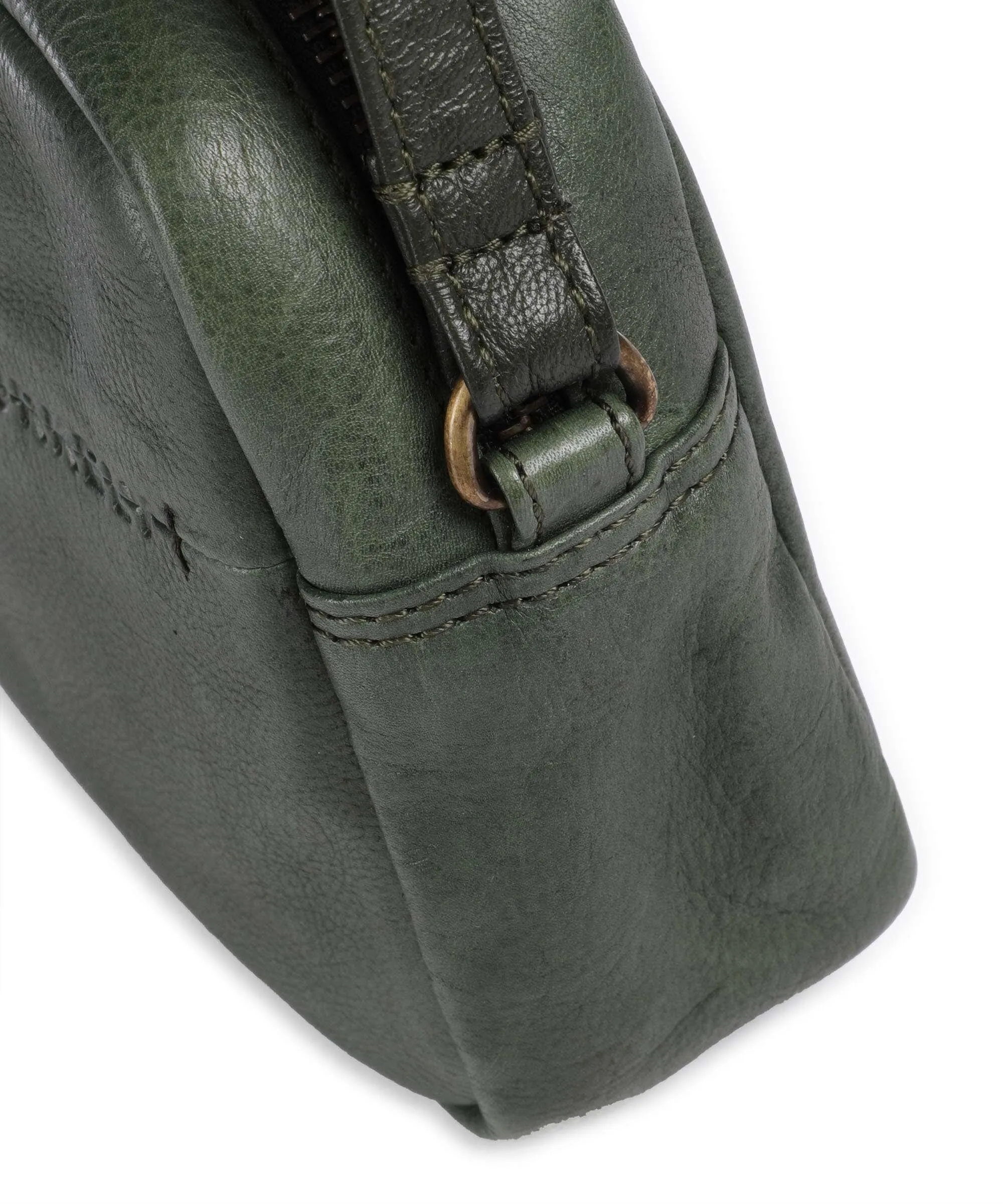 Burkely Natural Norah Borsa a tracolla pelle di vacchetta grana verde scuro  