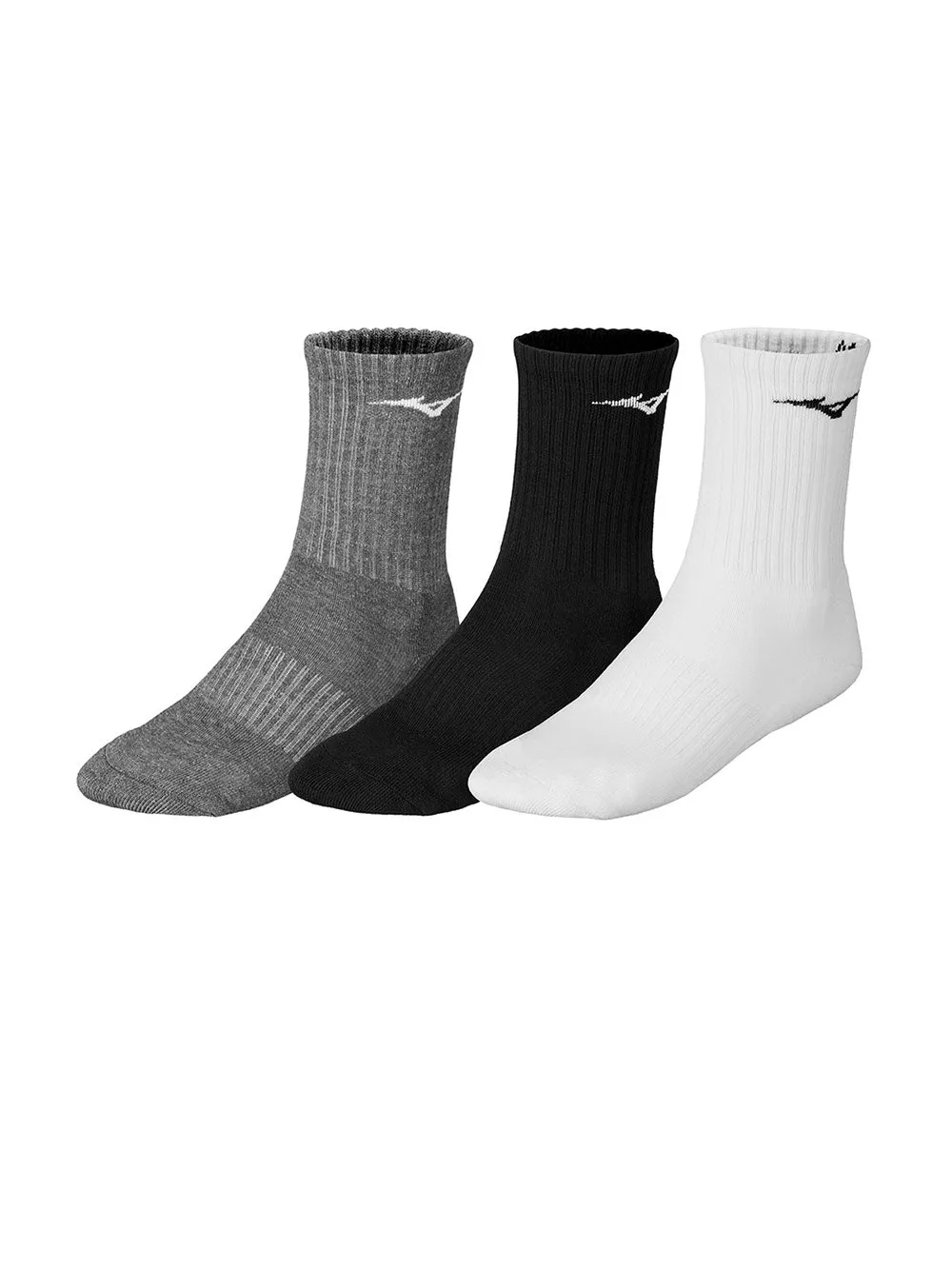 Calzini running 3 paia Unisex Training grigio bianco e nero