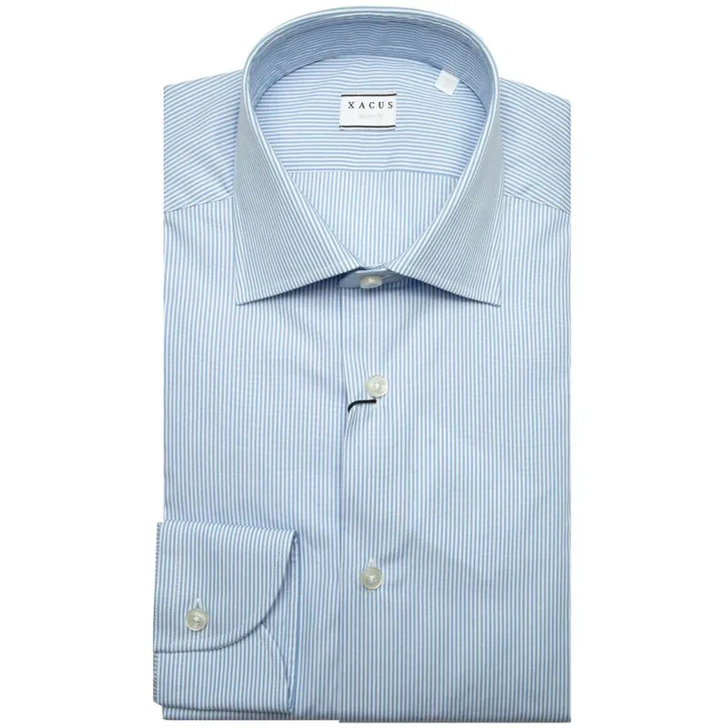 Camicia azzurra a righe tailor fit 
