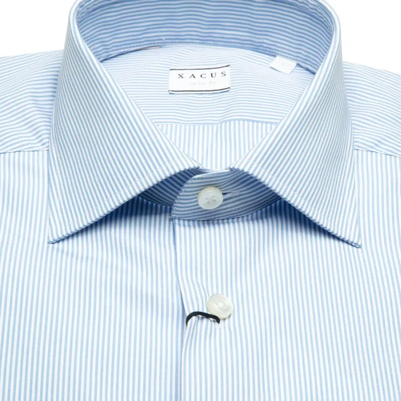 Camicia azzurra a righe tailor fit 