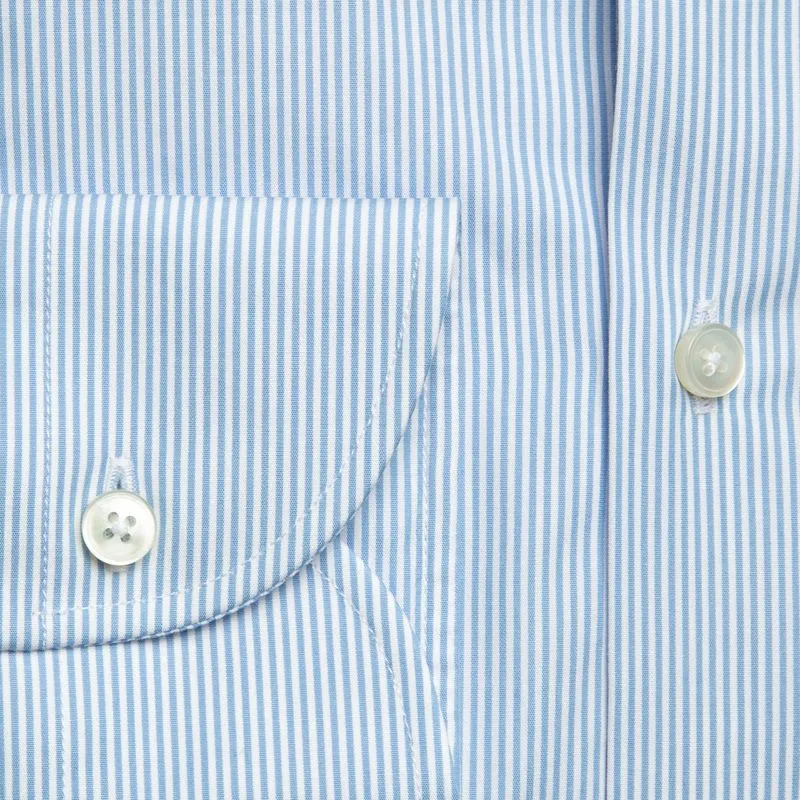 Camicia azzurra a righe tailor fit 