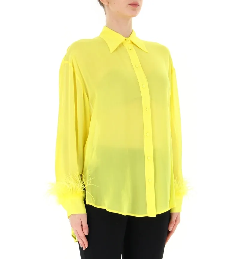 Camicia con piume