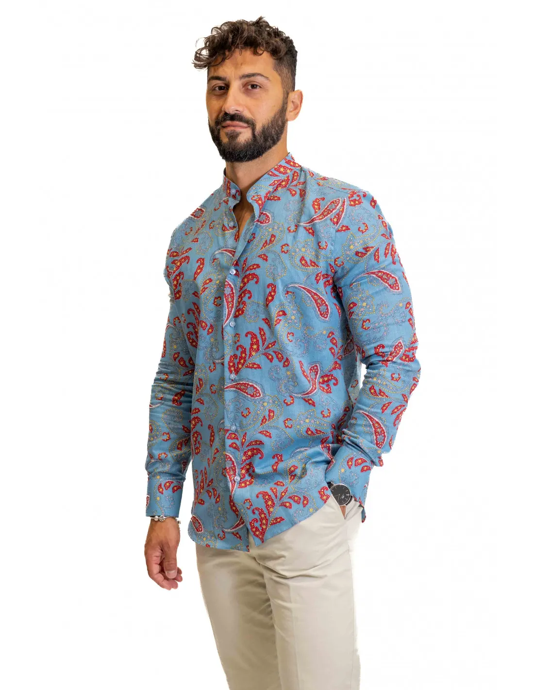 Camicia Filangieri - Lino - Disegno Cashmere