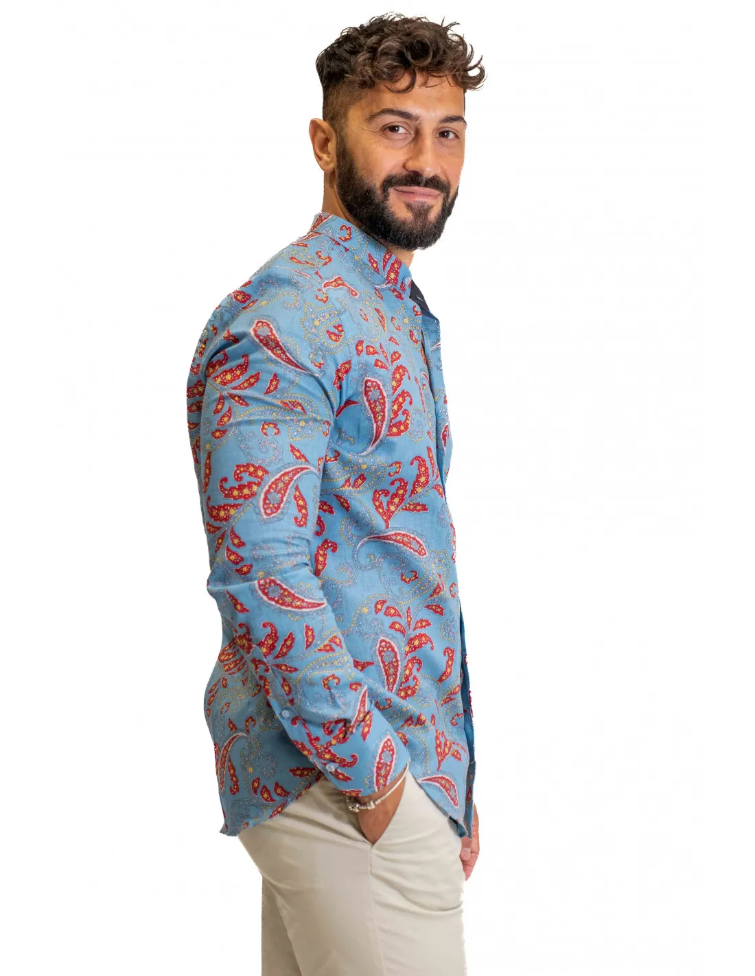 Camicia Filangieri - Lino - Disegno Cashmere