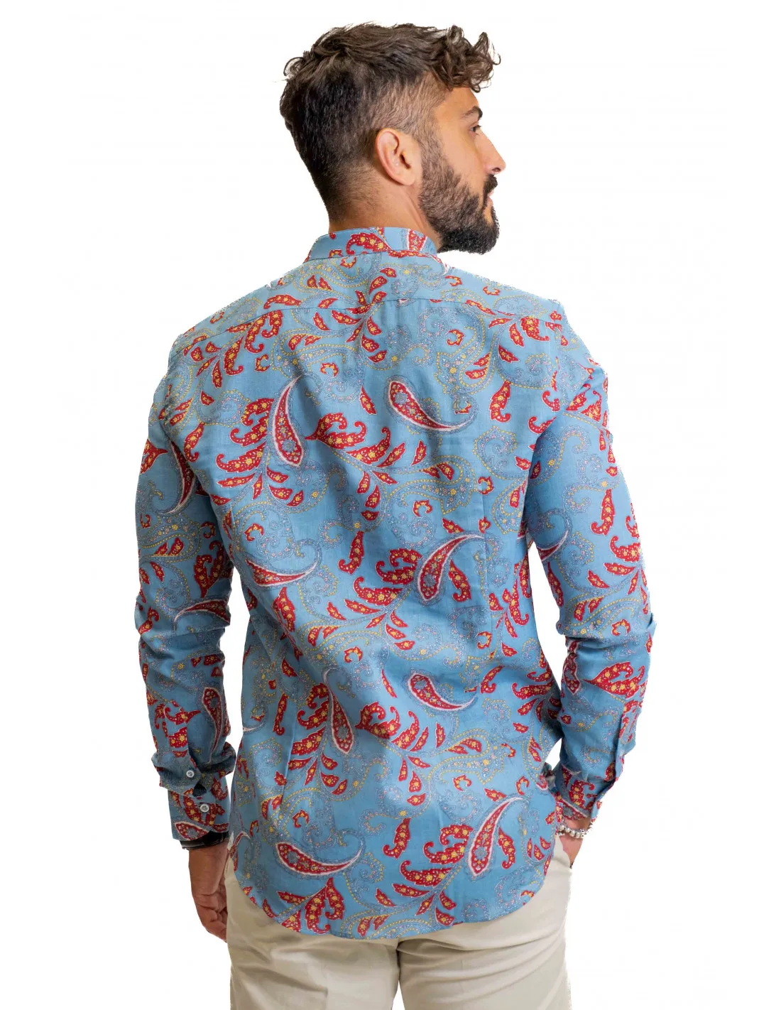 Camicia Filangieri - Lino - Disegno Cashmere