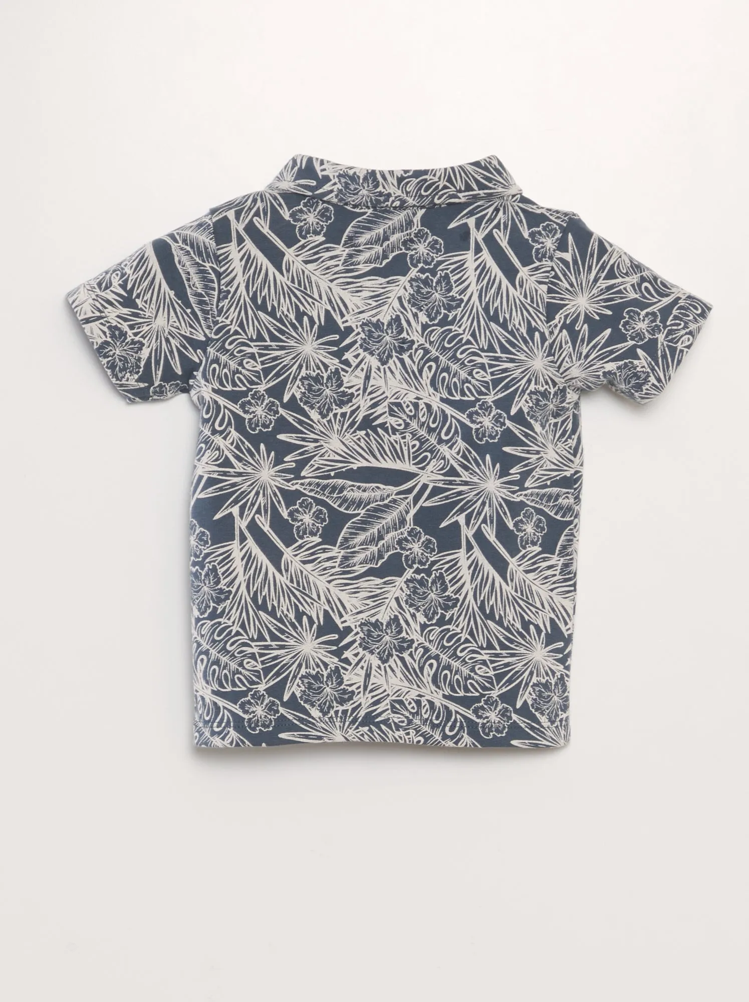 Camicia in jersey stampata - blu