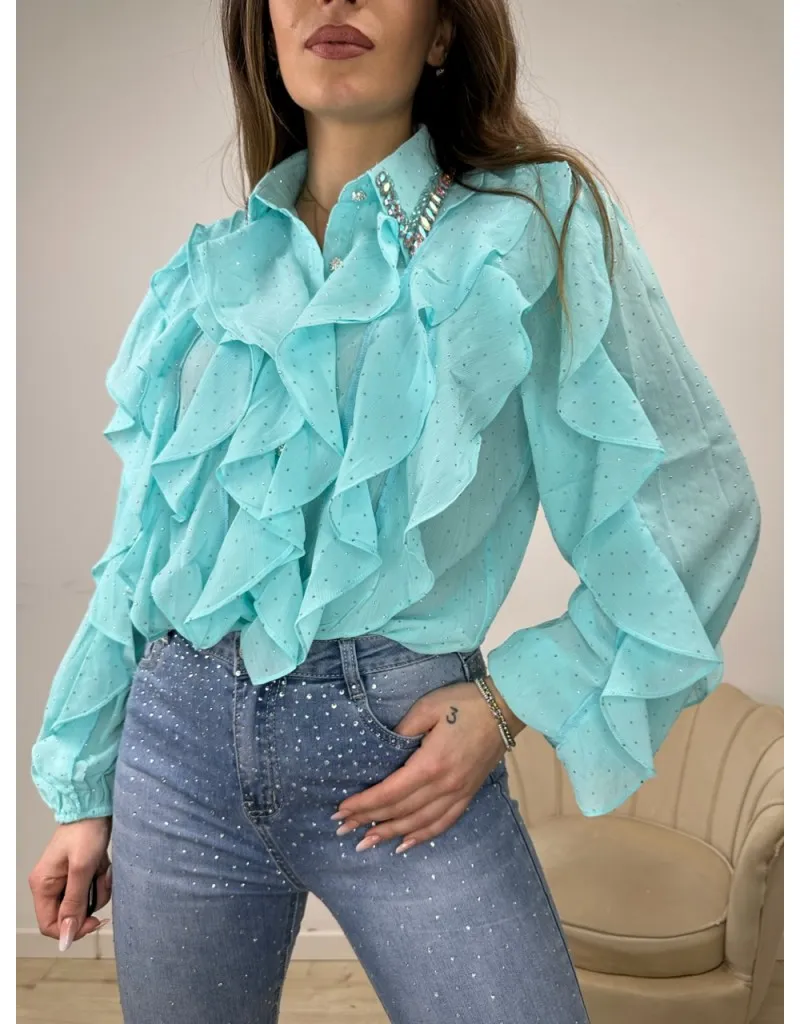 CAMICIA LUXURY ALY TURCHESE