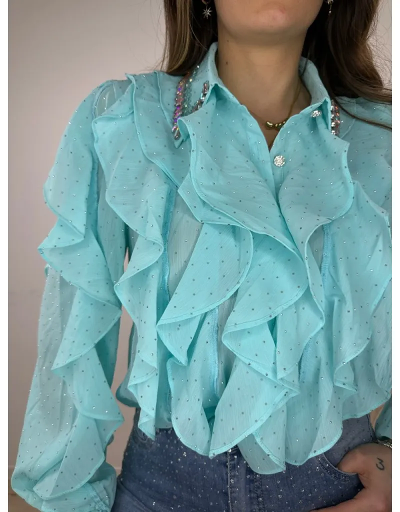 CAMICIA LUXURY ALY TURCHESE
