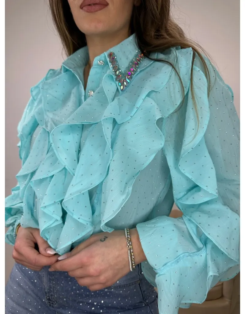 CAMICIA LUXURY ALY TURCHESE