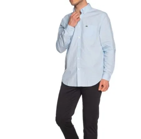 Camicia Maniche Lunghe Uomo Lacoste CH2564 F6Z Blanc