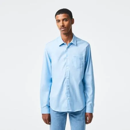 Camicia Maniche Lunghe Uomo Lacoste CH8522 HBP Bleu