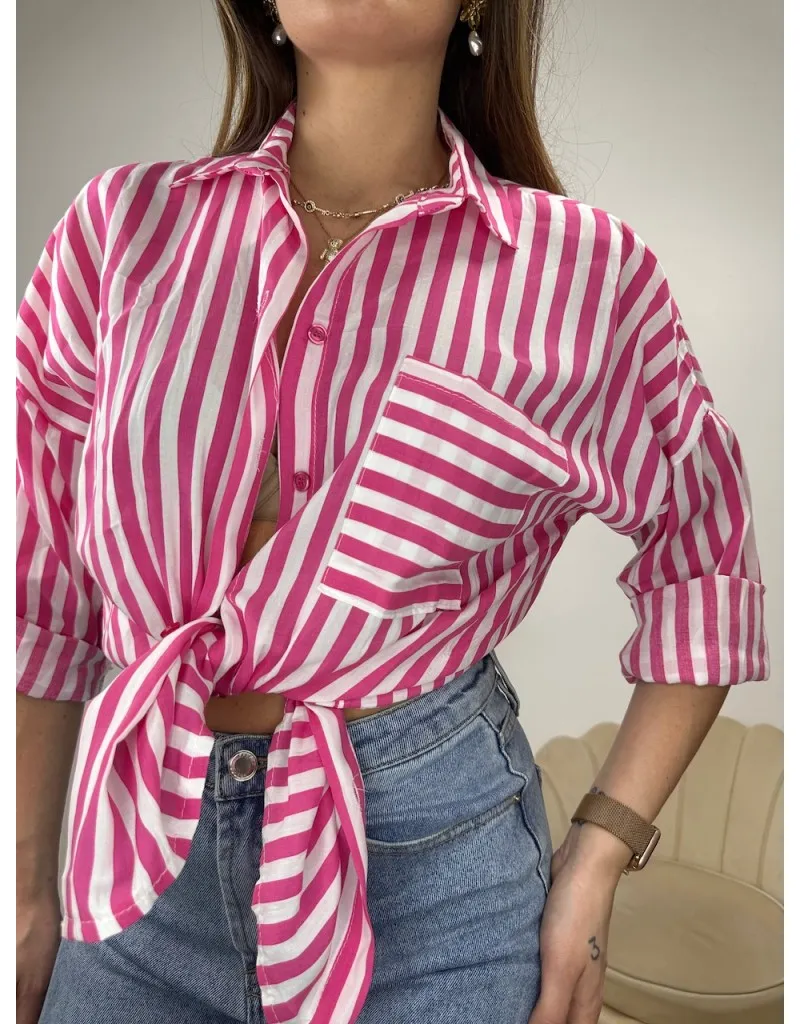 CAMICIA TASCHINO ECONOMY FUCSIA
