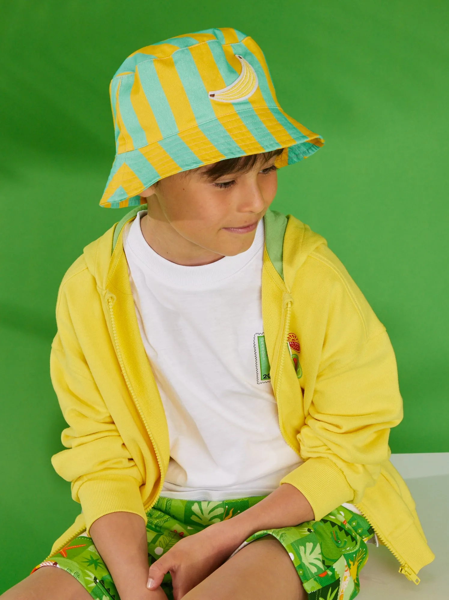 Cappellino bob stampato banana x Arianne Butto - VERDE