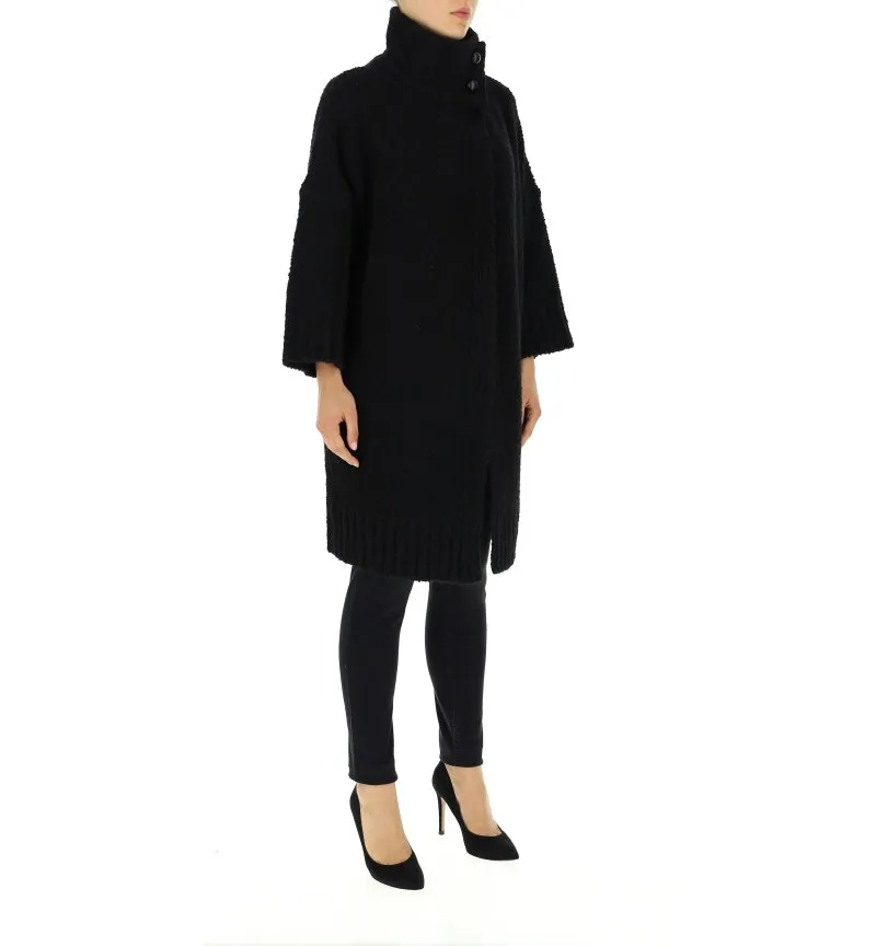 Cardigan collo alto
