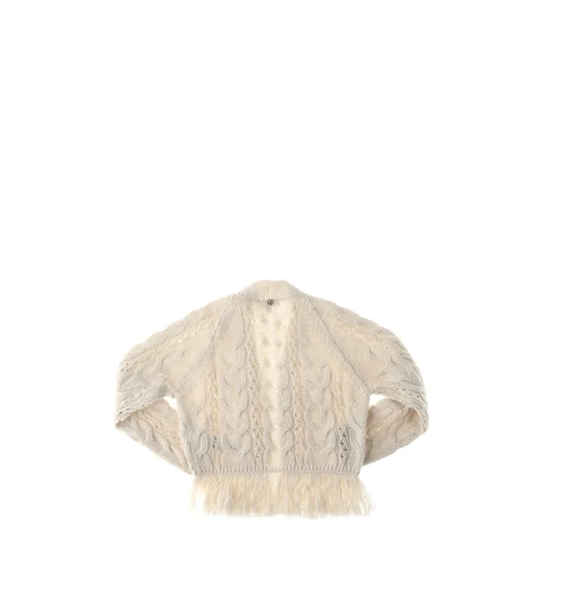 Cardigan con frange