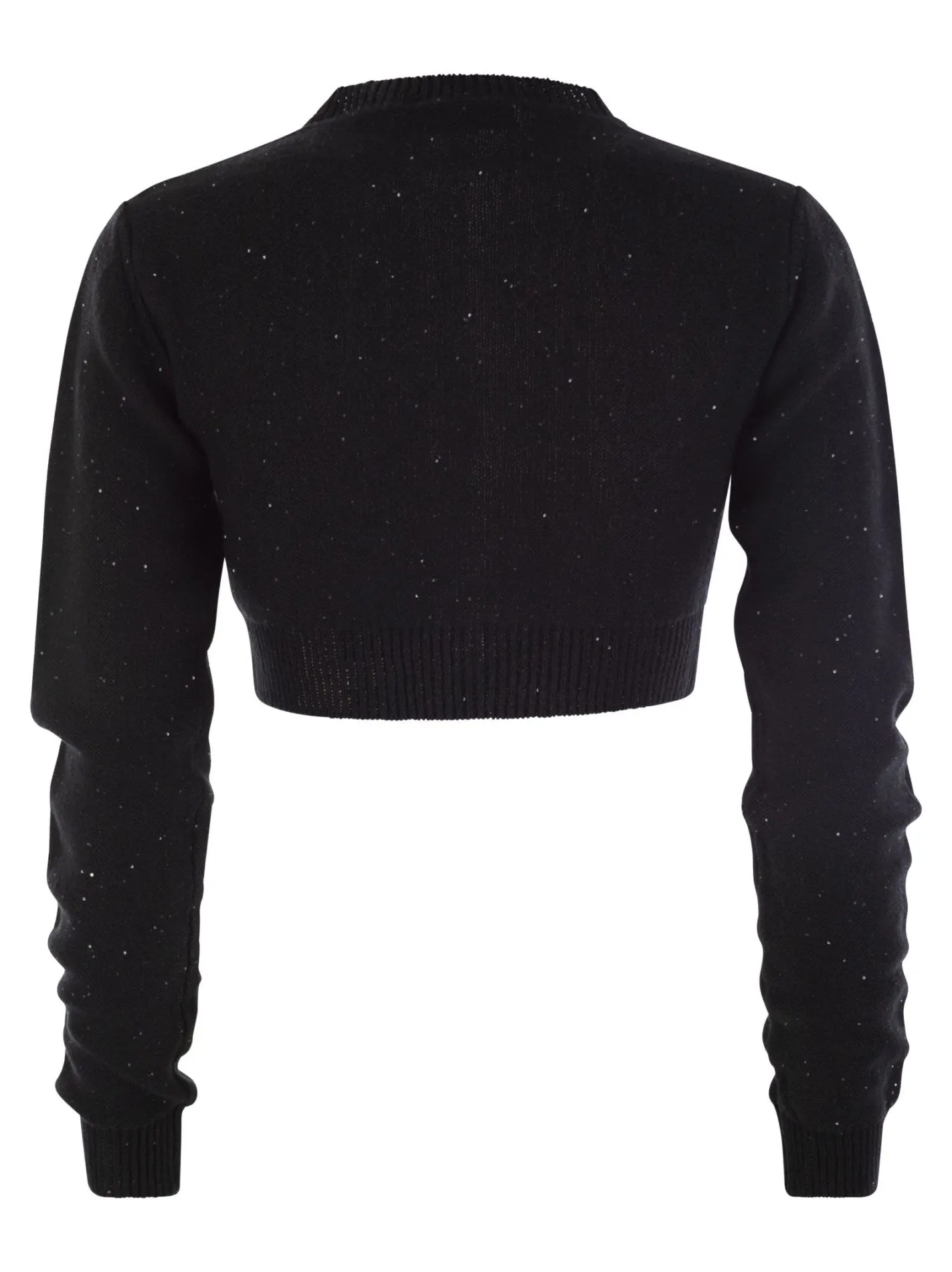 Cardigan corto con micro paillettes