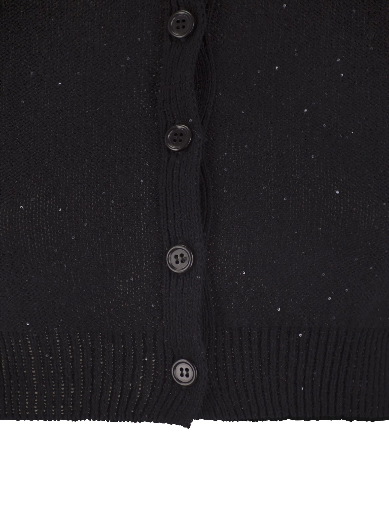 Cardigan corto con micro paillettes